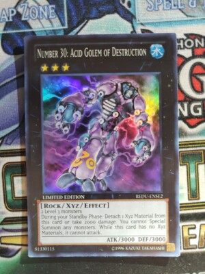 Number 30: Acid Golem of Destruction - REDU-ENSE2 - Super Rare Limited Ed NM