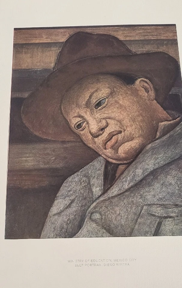 Lote de 8 impresiones a color vintage 1933 con tapete de Diego Rivera 10" X 12" Foto 2 de 4