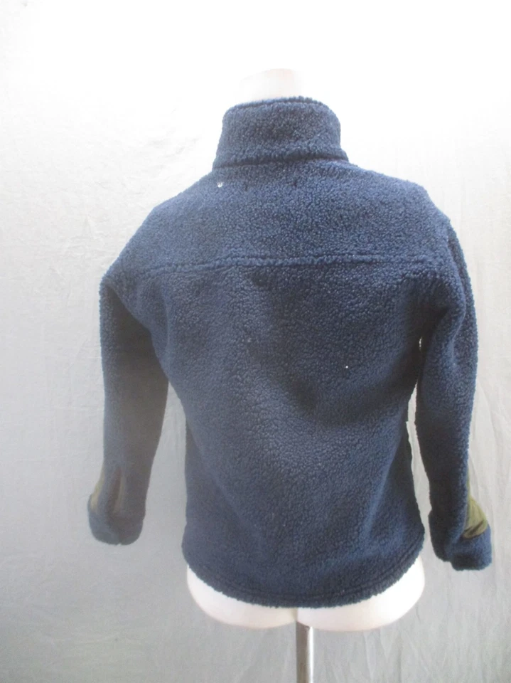 Jaqueta externa ZARA tamanho 8-9 anos menino azul bolso suporte colarinho encaixe Sherpa 679 - Imagem 4 de 4