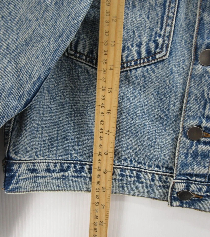 Kut From The Kloth Jacket Women Medium Blue Trucker Moto Beaded Denim Button Up - Image 4 of 4