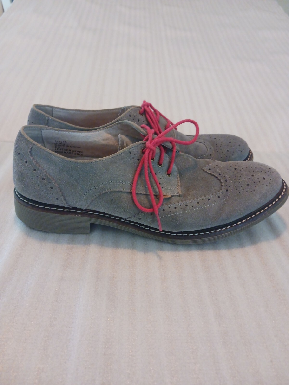SAOLA Scarpe eleganti Oxford Zigi Soho da uomo grigio pelle scamosciata. Taglia 8 5.
