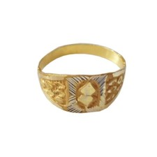 Certified Solid 22K/18K Yellow Fine Gold Latest Design Kids Ring Size-1