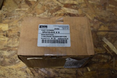 PARKER 3PU10-025 X 8 PCS 3 MICRON INTERCEPTOR NOS FREE SHIPPING