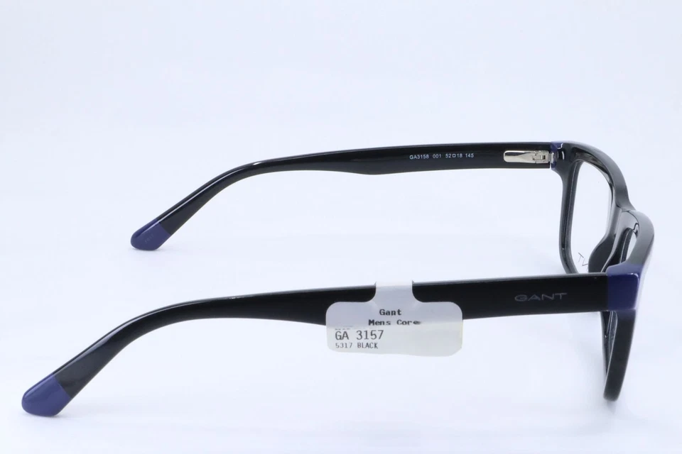 Monturas de anteojos Gant GA3157 negras cuadradas de borde completo para hombre 52-18-145 Foto 4 de 4