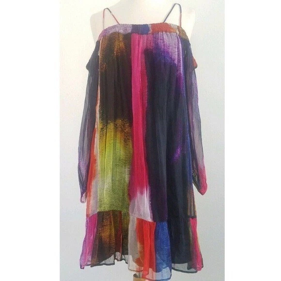 Vestido Floreat Anthropologie Fuera del Hombro ZORA Foto 4 de 4