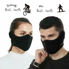 Men Women Winter Ear Warm Fleece Half Face Mask Windproof Ski Cycling Balaclava