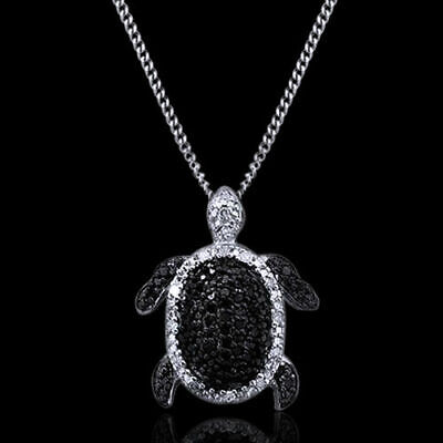 Diamond turtle pendant necklace tequila 1800
