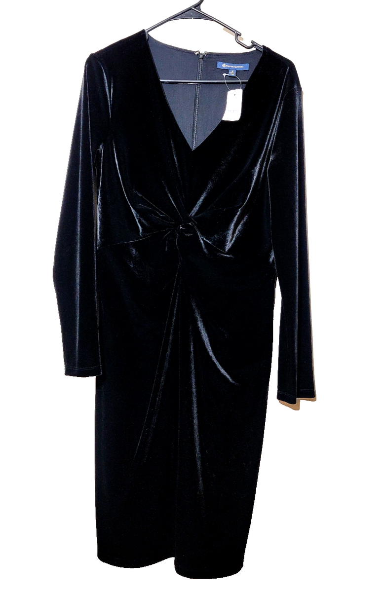 brooks brothers black dress Sz 12 Velvet Classic Old Money Quiet Luxury Stretch Dimension:34.5x22.5x12.5 Thoughtfully designed dual side sesame street tutu set What To Wear With