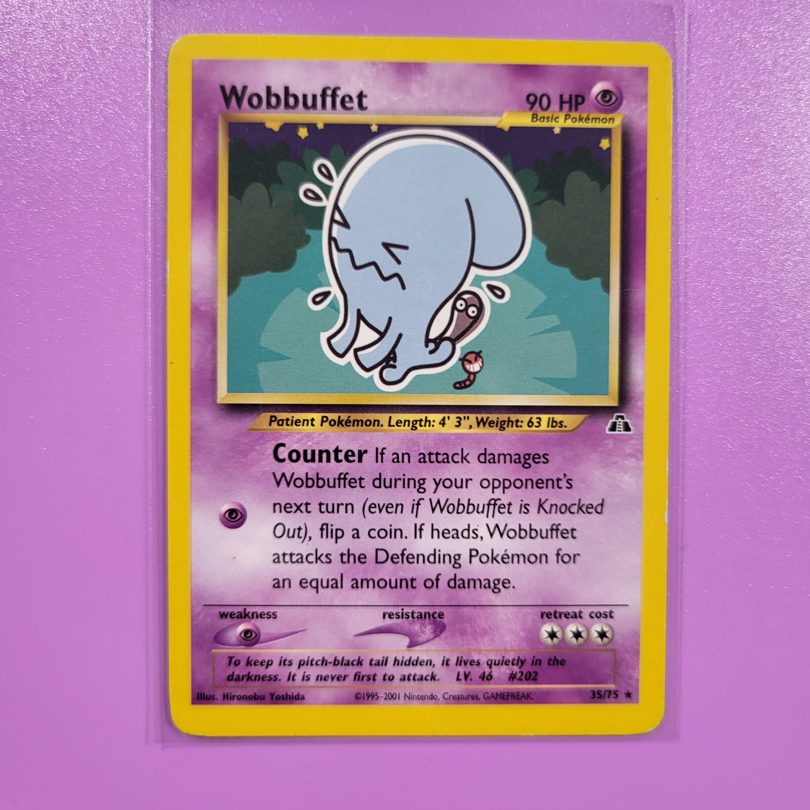 Pokémon TCG Wobbuffet Neo Discovery 35 Regular Unlimited Rare - NM/LP