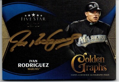 2024 Topps Five Star Golden Graphs #GG-IR Ivan Rodriguez MARLINS /20