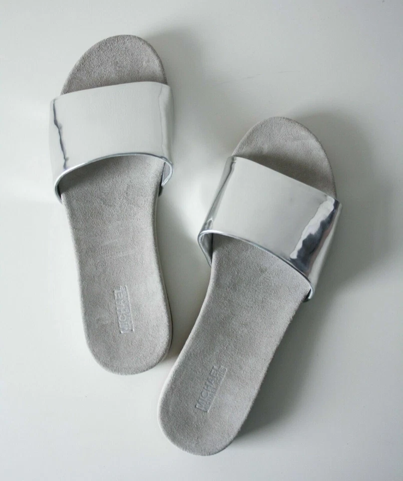 MICHAEL KORS Sandalen Leder silber metallic Gr. US 6 7 8 9 10/ 36 37 38 39 40 - Bild 3 von 4