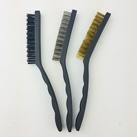 3 Teile DrahtbüRste Set, Nylon Edelstahl Messing BüRste