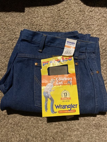 Men's Wrangler® Cowboy Cut® Original Fit Prewashed Blue Jean 13MWZPW Pants NEW - Bild 1 von 6