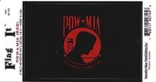 Pow Mia Red - Vinyl Decal Sticker 3.5 X 5