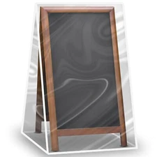 Outdoor A Frame Chalkboard Sign Cover 40 x 27 x 22 in Transparent Sandwich Board
