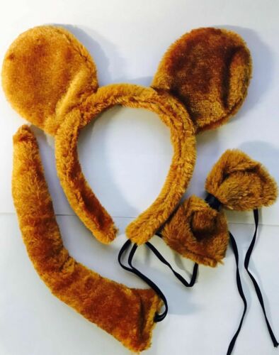 Animal Ears Bow Tail Costume Set for Kids & Adults - Halloween Fancy Dress - Picture 38 of 71