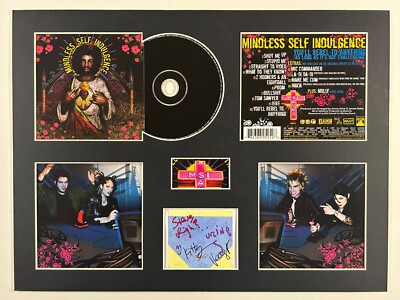 MINDLESS SELF INDULGENCE - Signed -YOULL REBEL TO ANYTHING- Album Display Deluxe