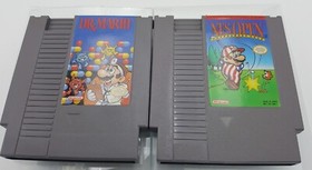 NES Open Tournament Golf CIB + Dr Mario (Nintendo, NES 1990,1991) See Pics, READ