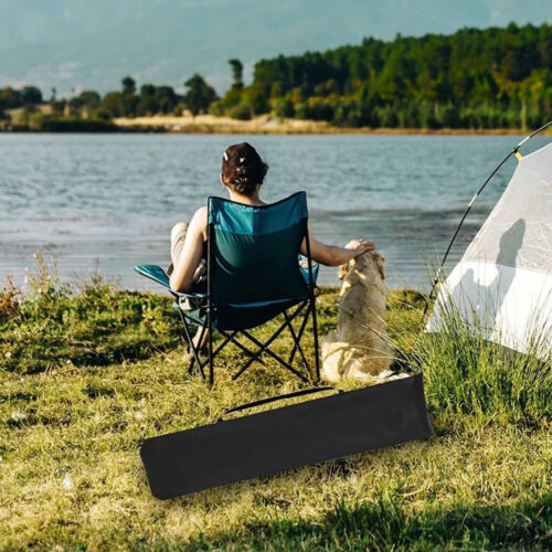 Camping Klappstuhl tragbar Rucksack zusammenklappbar Sport Strandstuhl mit Tasche - Bild 9 von 16