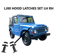 Fits Suzuki Lj80 Hood Latches Set Lh Rh 2 Pieces Plastic Black