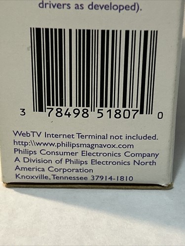 Adaptador de impresora Philips Magnavox Web Tv MPR975. Embalaje original. Caja abierta - Imagen 16 de 19