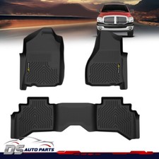 ACC Black Molded Vinyl Flooring For 2003-2009 Dodge Ram 2500 4-Door Quad Cab Crew Cab