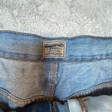 New Polo Ralph Lauren Women's Belted Denim Mini Skirt Raw Hem Blue Size 31 NEW