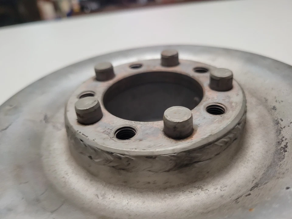 EARLY 1958 Harley Davidson Panhead Stamped Steel Rear Brake Drum Hub Duo Glide - Image 3 of 4