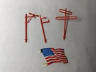 Marx Cape Canaveral Missile Base Playset Antennas Flag Replacement Parts Vintage