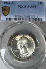 1944-S Washington 25c ~ PCGS MS65 ~ Great COLOR ~ Exquisite GEM ~ A BLAZER ~ NEW
