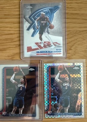 25-26 Topps Chrome Update SGA Shai Gilgeous-Alexander - 3 card lot