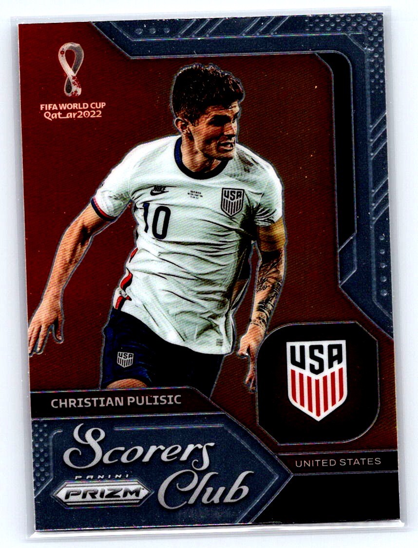 Christian Pulisic #22 Soccer Cards 2022 Panini Prizm World Cup Scorers Club trading card — raw and PSA graded price guide