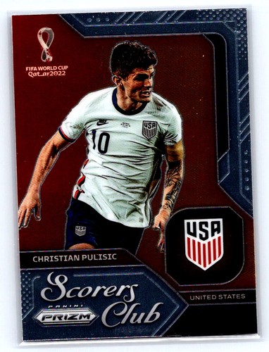 Christian Pulisic #22 2022 Panini Prizm World Cup Scorers Club card