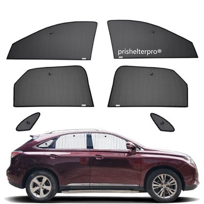 Fit For Lexus RX 2010-2015 Side Window Black Silver Camp Privacy Sunshade 6pcs