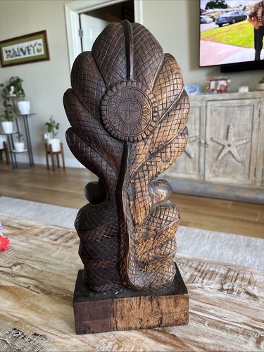 Antique Japanese Japan Buddhist Sculpture Wooden Wood Buddha - Picture 5 of 18