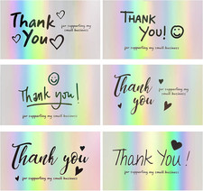 120Pcs Thank You Cards Small Business, Mini 6 Styles Thank You for Supporting Ca