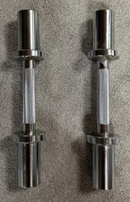 Titan Fitness Pair 20in Loadable Olympic Dumbbell Bars, 400 LB Capacity Each