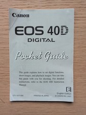 Canon EOS 40D Digital Pocket Guide