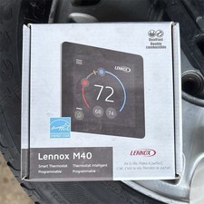 Lennox M40 Wi-Fi Smart Programmable Thermostat, Touch Digital, Black