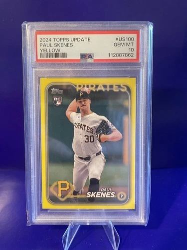 2024 Topps Update Series - Paul Skenes #US100 Yellow PSA 10 (RC)