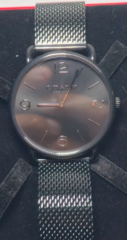 Coach Men's Elliot Ionic Black Steel Bracelet Watch/41MM - Black Sunray - Image 2 of 4