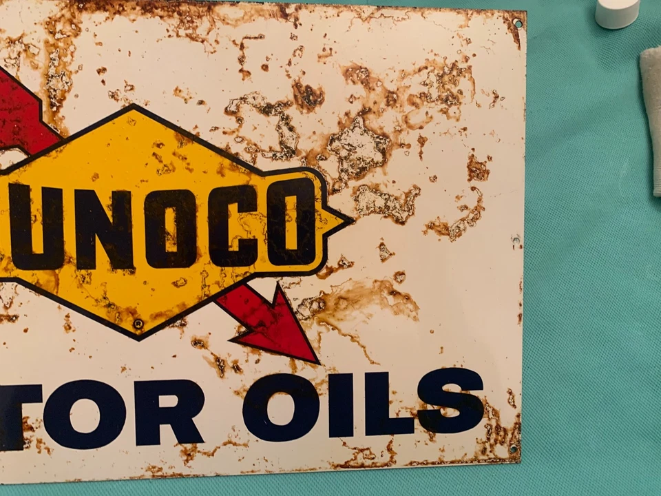 SUNOCO MOTOR OIL METAL SIGN 17 1/2" BY 10 1/2" NOT GASOLINE - Image 3 of 4