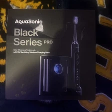 Aquasonic Black Series PRO Ultra Whitening Smart Toothbrush,UV Sanitizing Base85