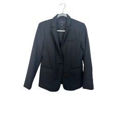 J.Crew Regent Blazer Women Size 4 Black Excellent One Button Tailored Jacket