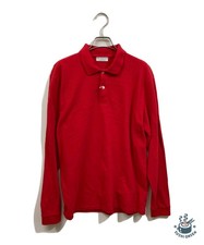 ELACIO Piqu  Long-Sleeve Polo Shirt Size: 4 Red Men 1112-499-2555