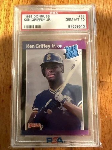 1989 Ken Griffey Jr Donruss #33 RC Rookie PSA 10