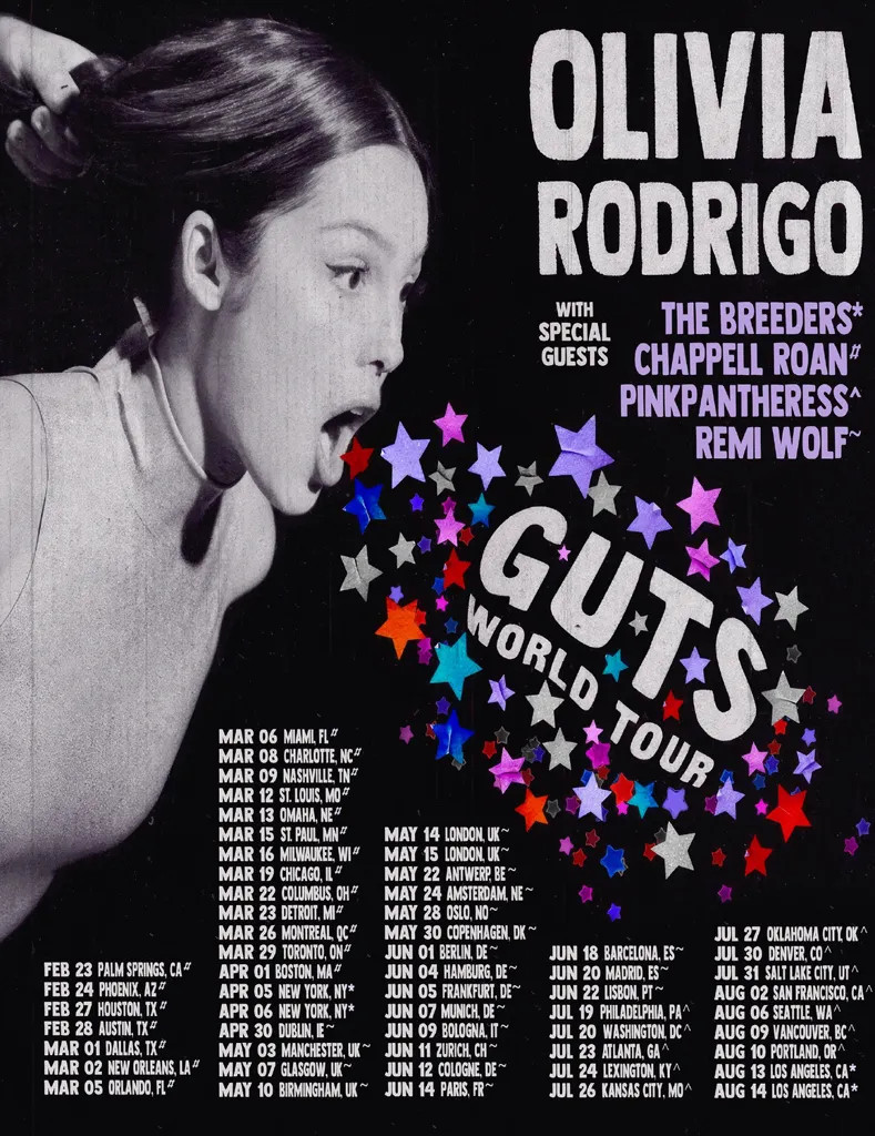 Olivia Rodrigo Guts World Tour Poster Wall Art Print | eBay