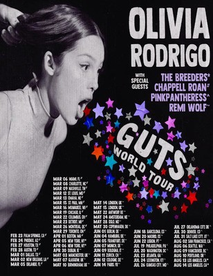 Olivia Rodrigo Guts World Tour Poster Wall Art Print | eBay