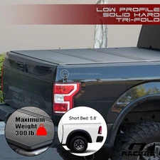 For 2009-2018 Ram 1500 5.7 Ft Bed Lo Pro Aluminum Hard Tri Fold Tonneau Cover
