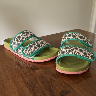 Orla Kiley X  Regatta Collab Twin Strap Slider Sandal Midnight Floral Preowned 8